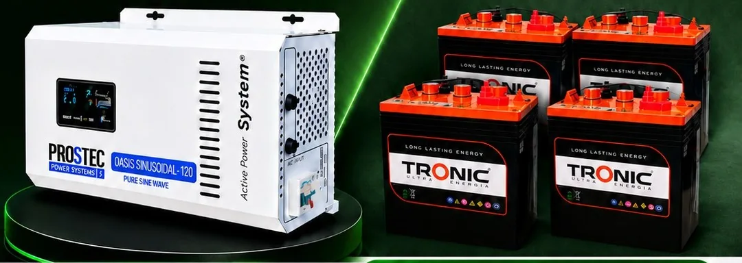 Inversor PROSTEC 3.6 KW y 4 baterías Tronic del Combo Green II